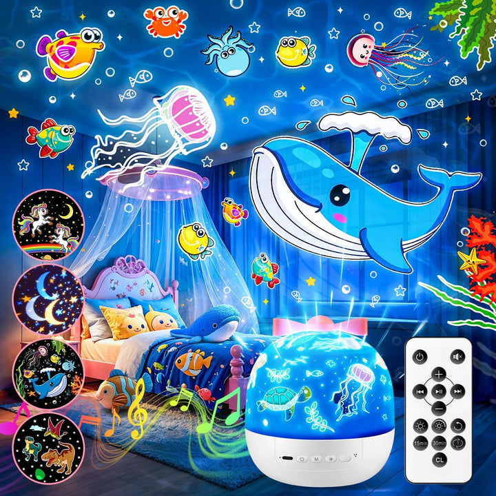 Children's night sky projector with fairy tale themes