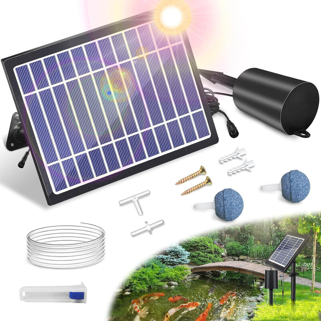 Fapiere Solar pond aerator 4 W - with 2200 mAh battery, 3 operating modes
