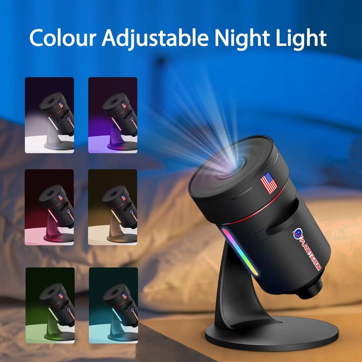 Galaxy Projector with Meteorite Function (8th Generation) - 10 Cartridges with 4K Quality Images