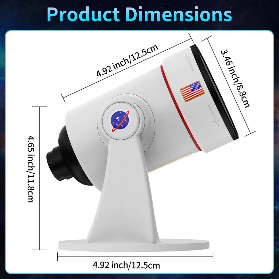 Galaxy Projector with Meteorite Function (8th Generation) - 10 Cartridges with 4K Quality Images