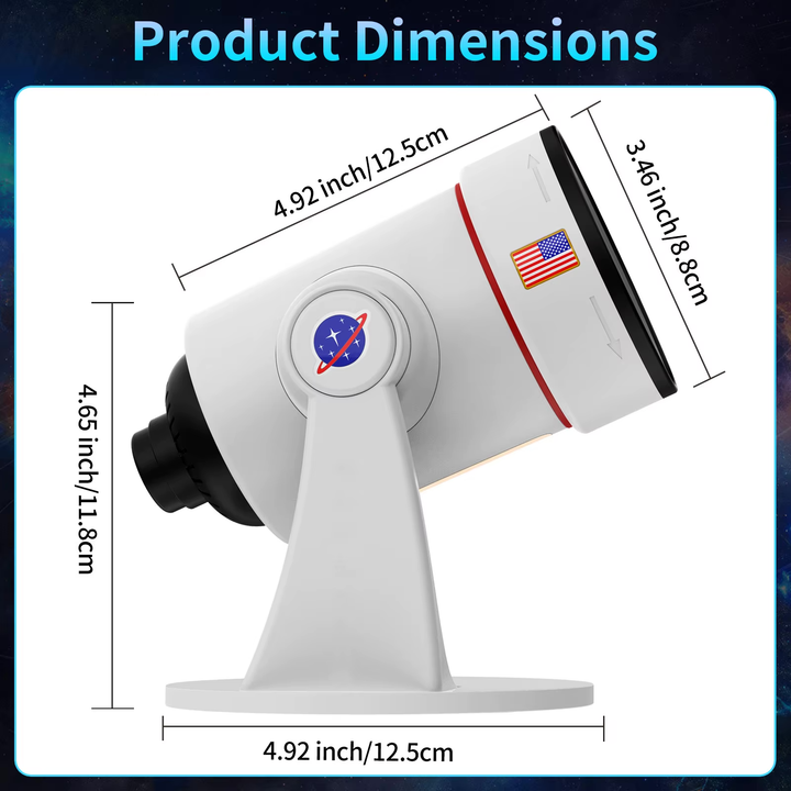 Galaxy Projector with Meteorite Function (8th Generation) - 10 Cartridges with 4K Quality Images