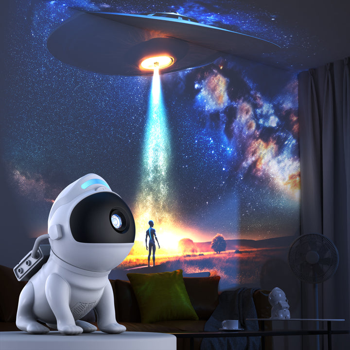 Space Dog Style Galaxy Projector - 13 Cartridges, Remote Control