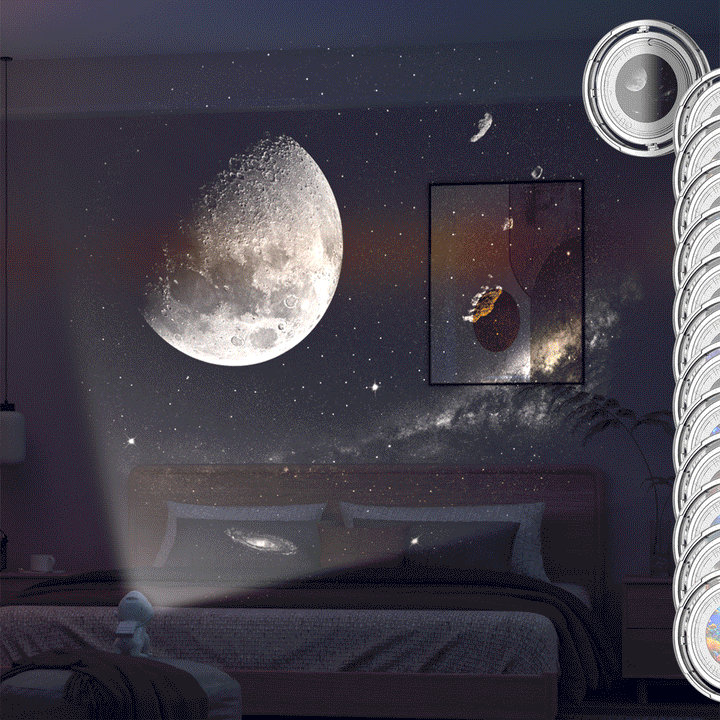 Space Dog Style Galaxy Projector - 13 Cartridges, Remote Control