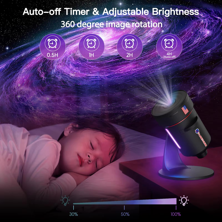 Galaxy Projector with Meteorite Function (8th Generation) - 10 Cartridges with 4K Quality Images