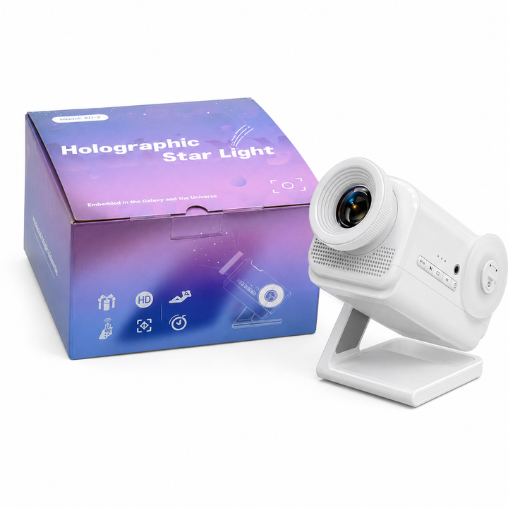 Holographic 3D Projector - 60 Dynamic Scenes, Bluetooth Speaker, Remote Control, Night Light