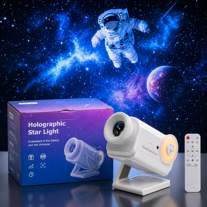 Holographic 3D Projector - 60 Dynamic Scenes, Bluetooth Speaker, Remote Control, Night Light
