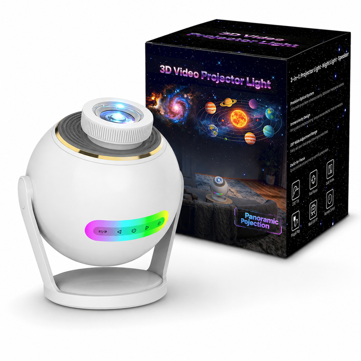 Nanxin Dynamický 3D projektor galaxie SK19 – 60 video scén, Bluetooth reproduktor a dálkové ovládání