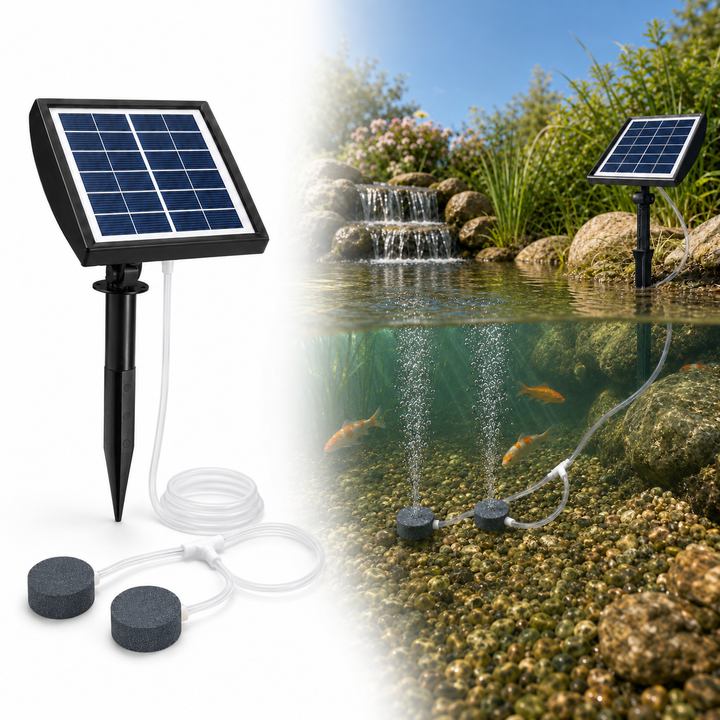 Fapiere Solar Pond Aerator AP211 – 2200 mAh battery, 2 operating modes, 2 W