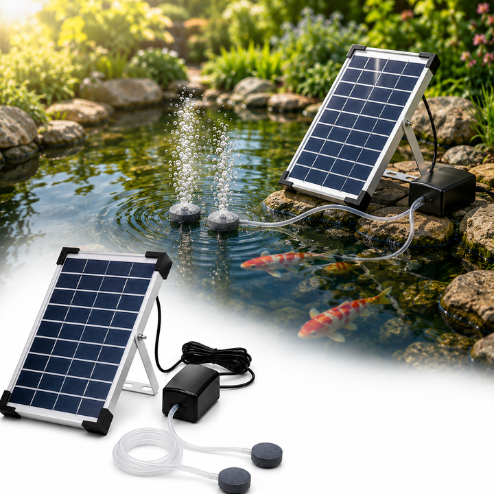 Fapiere Solar Pond Aerator AP206 - 2400 mAh Battery, 2 Modes, 5 W
