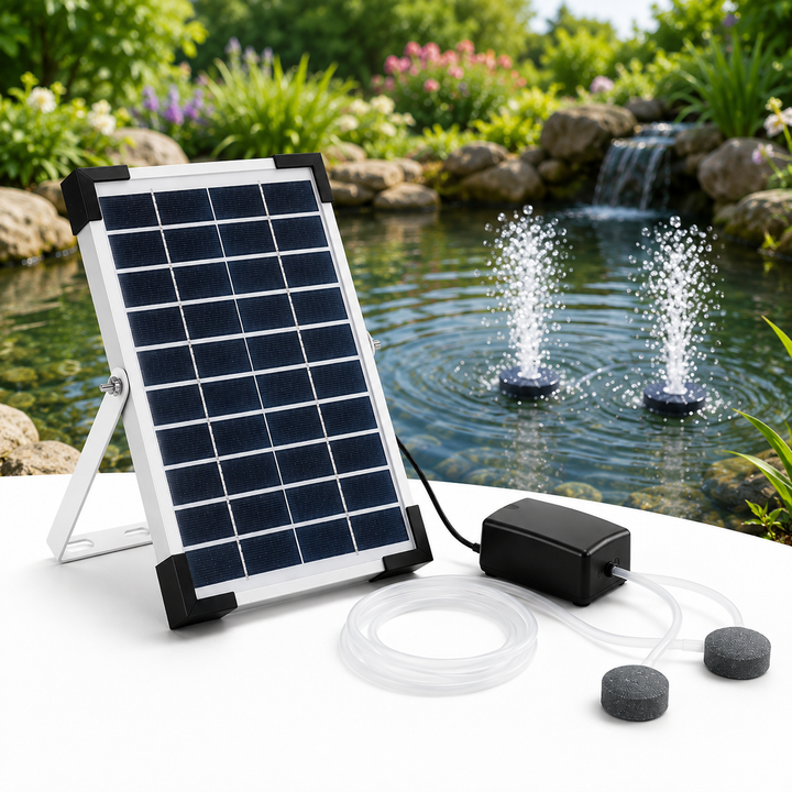 Fapiere Solar Pond Aerator AP206 - 2400 mAh Battery, 2 Modes, 5 W