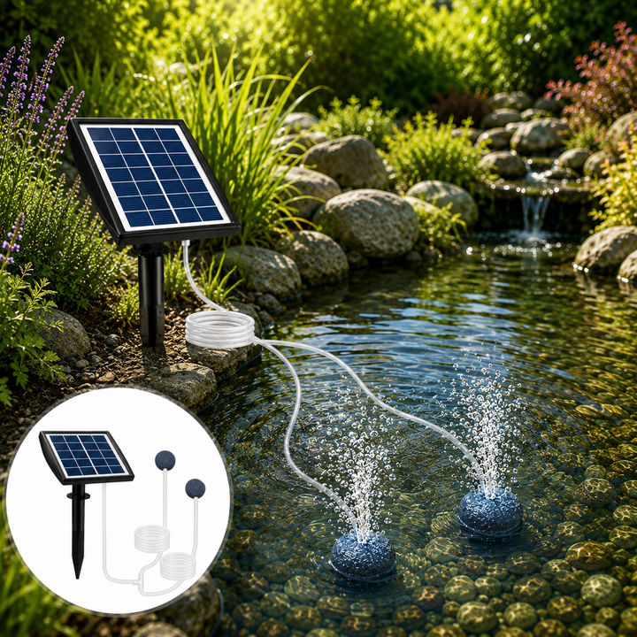 Fapiere Solar Pond Aerator AP211 – 2200 mAh battery, 2 operating modes, 2 W
