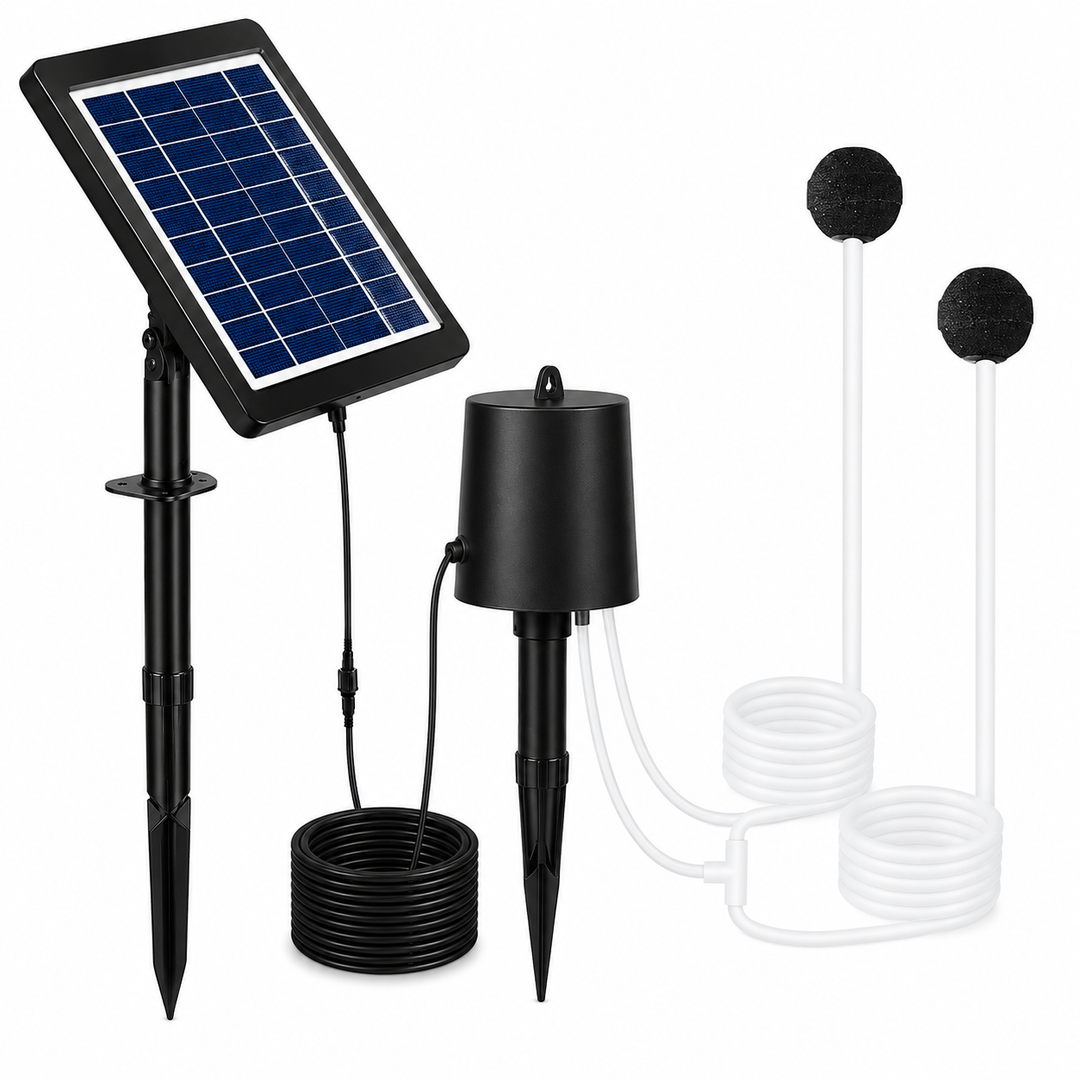 Fapiere Solar Pond Aerator AP015 - 2200 mAh Battery, 3 Operating Modes, 4 W