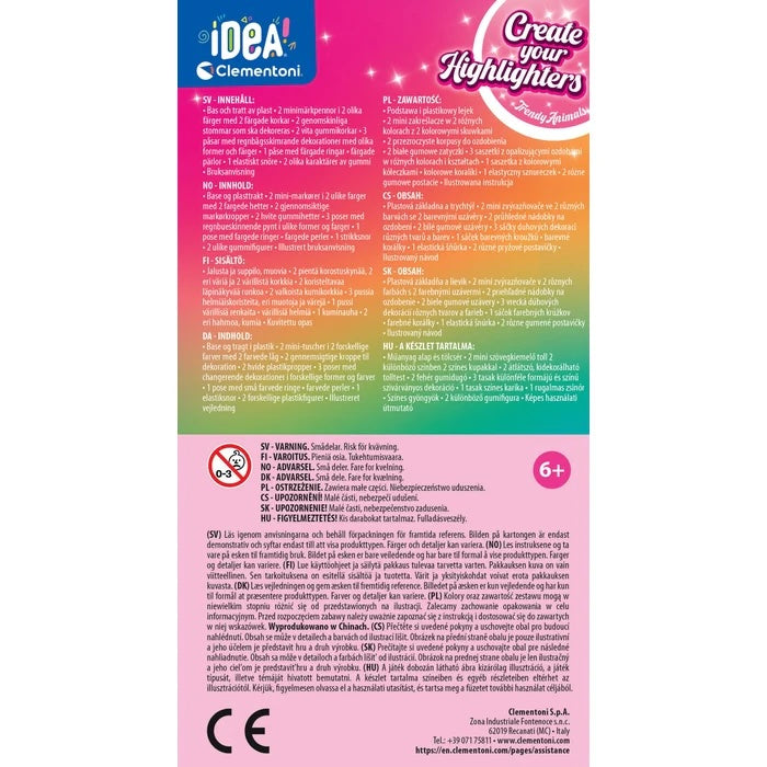 Clementoni IDEA Mini továrna na zvýrazňovače – Kouzelná zvířata