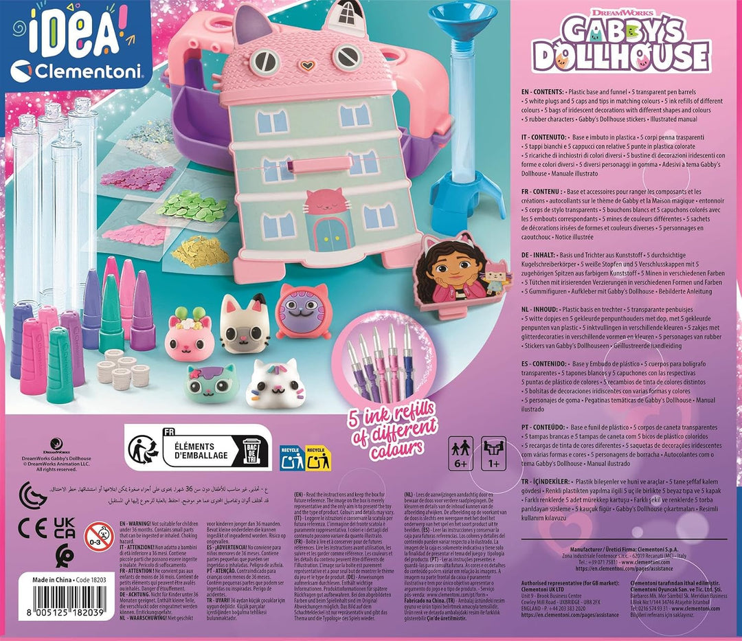 Clementoni Idea My Pen Studio Gabby’s Dollhouse – kreativní sada na výrobu 5 per