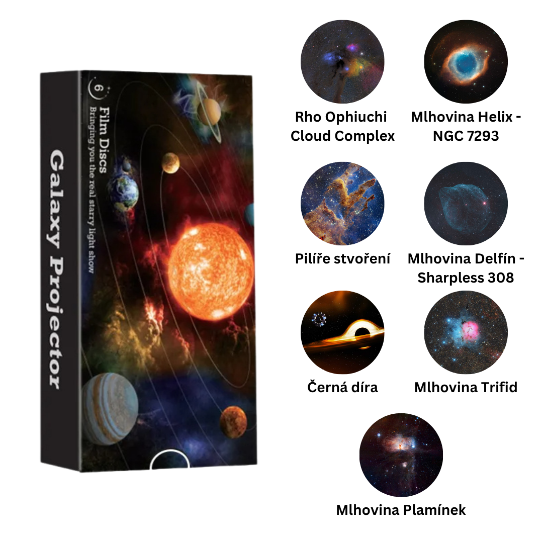 Doplňující sada kazet pro projektor galaxie (1. generace) | 7 kazet se snímky v HD kvalitě