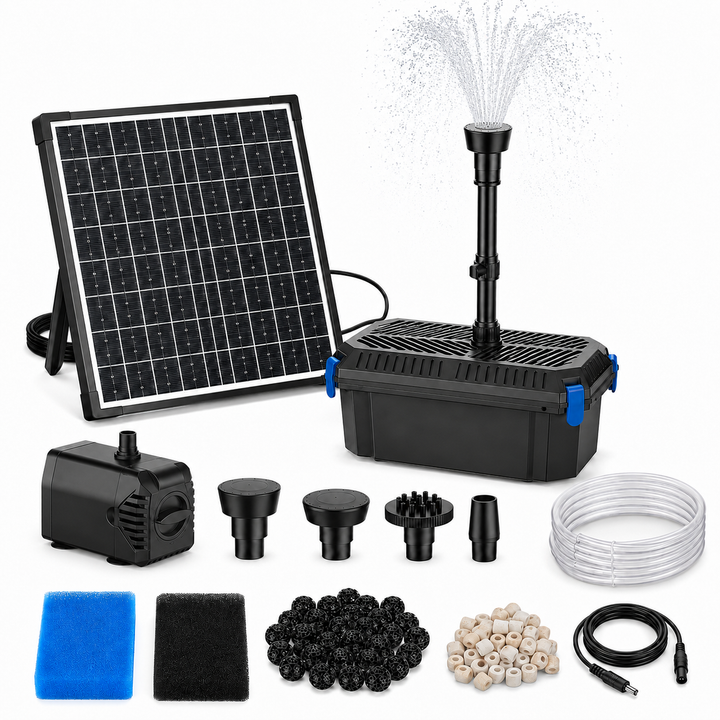 Solární jezírkový filtr s čerpadlem FA201 - 20 W panel, průtok 875 l/h, biologická filtrace