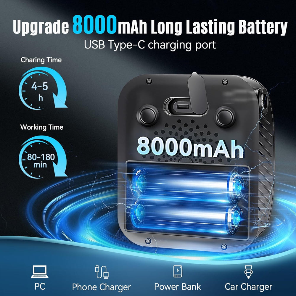 Fapiere Přenosná kempingová sprcha BHT-1301 – 8000 mAh, LED displej a nastavitelný tlak vody