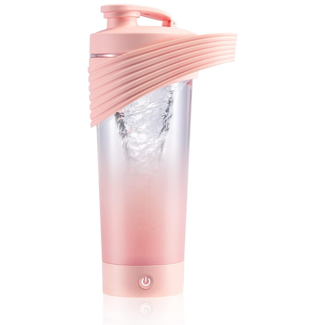 Flintronic Přenosný elektrický šejkr na protein 800 ml, Růžová