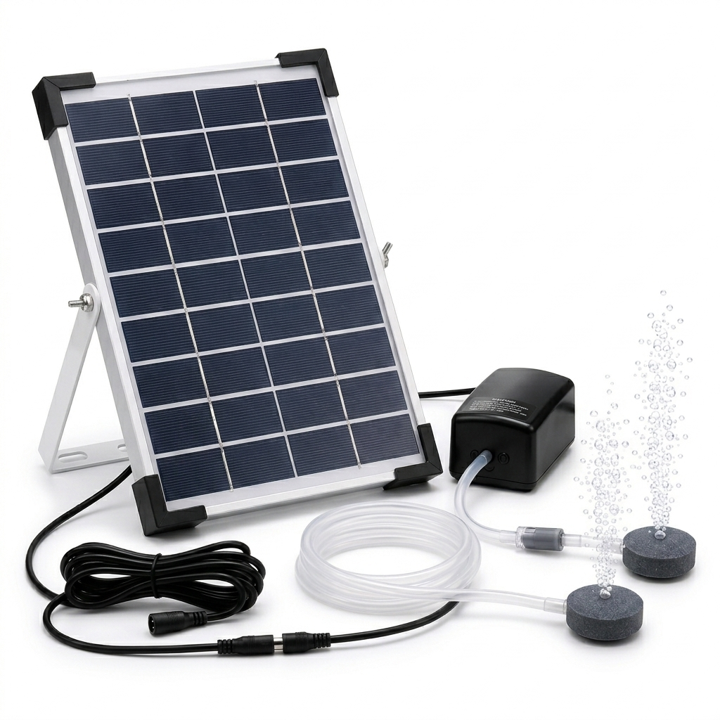 Fapiere Solar Pond Aerator AP206 - 2400 mAh Battery, 2 Modes, 5 W