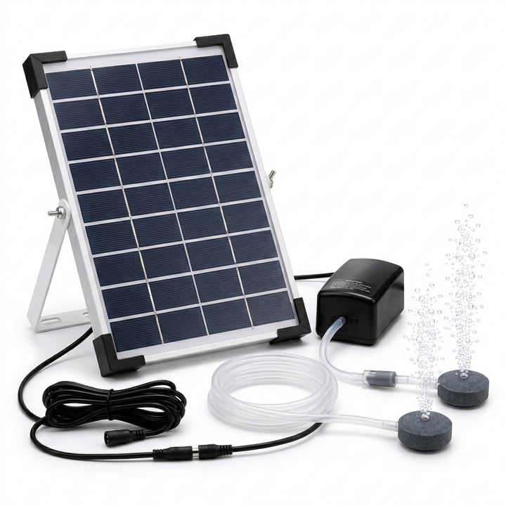 Fapiere Solar Pond Aerator AP206 - 2400 mAh Battery, 2 Modes, 5 W