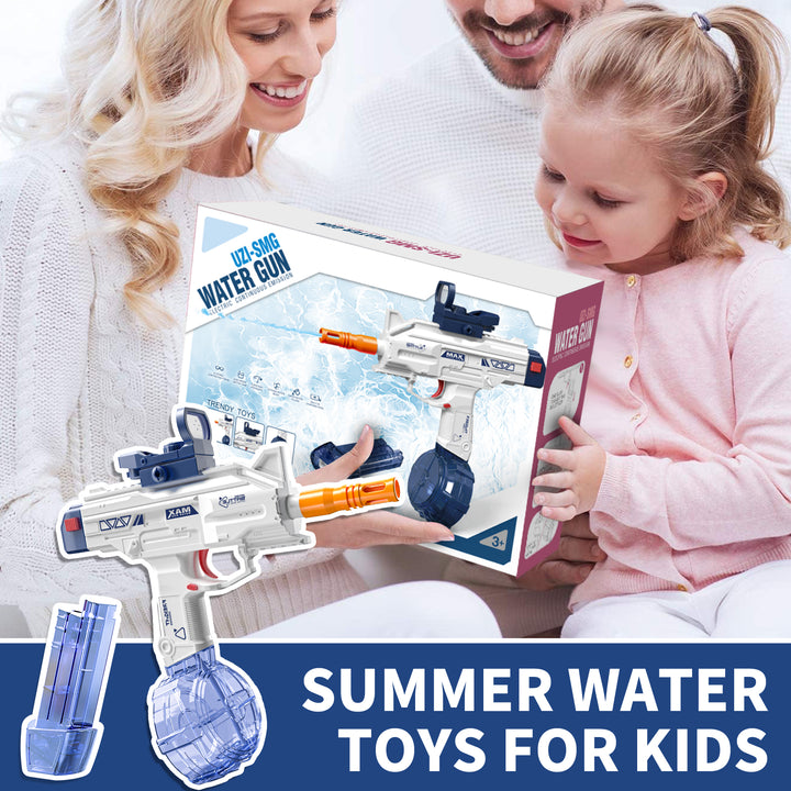UZI-SMG Electric Water Gun for Kids | Long Range, 2 Magazines