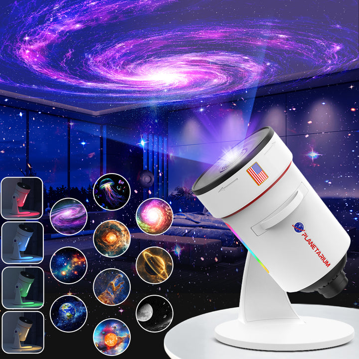 Galaxy Projector with Meteorite Function (8th Generation) - 10 Cartridges with 4K Quality Images