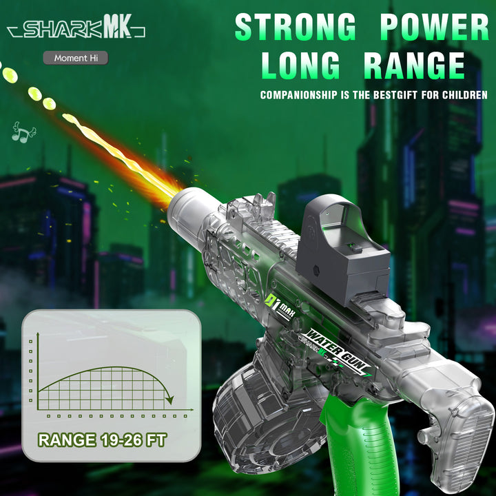 BATTLE Electric water pistol AK47 – light effects, range 8–10 m, 270 ml magazine