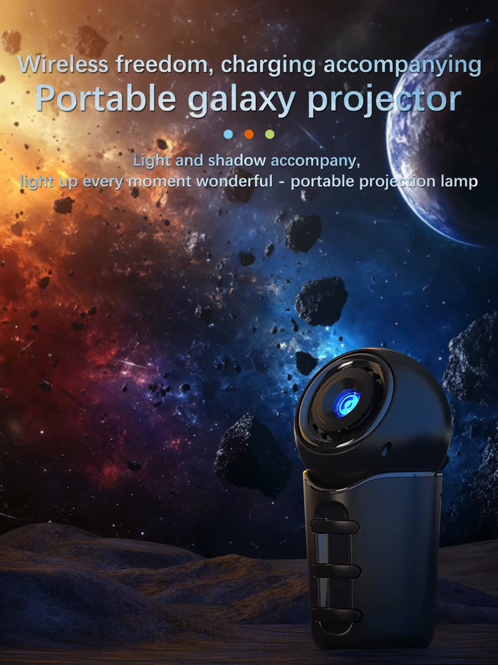 Přenosný projektor galaxie s vestavěnou baterií a výměnnými disky