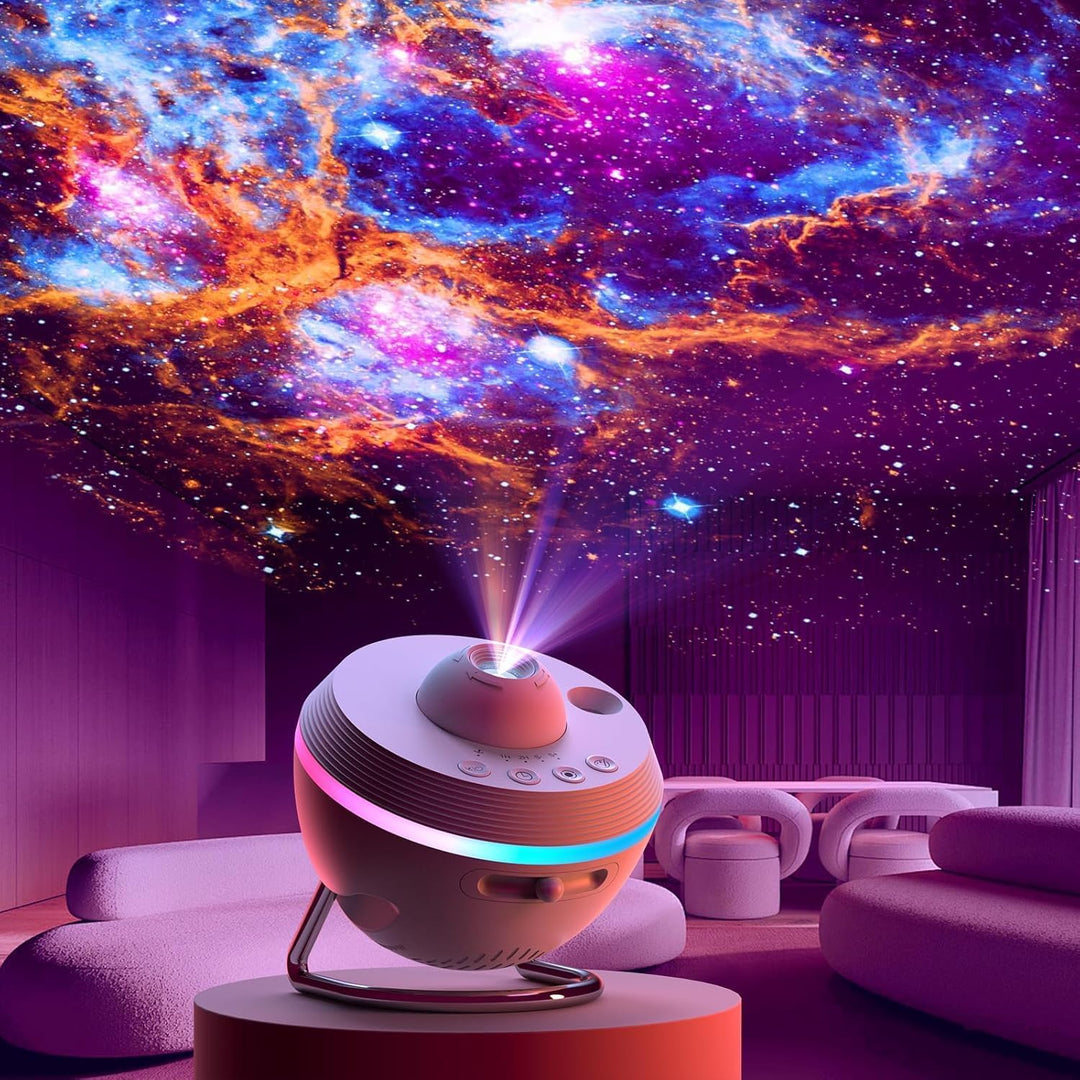 Galaxy Projector | Home planetarium with meteorite function | 13 cassettes with images in 4K quality
