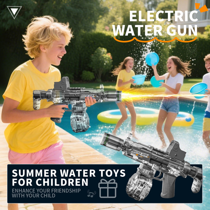 BATTLE Electric water pistol AK47 – light effects, range 8–10 m, 270 ml magazine