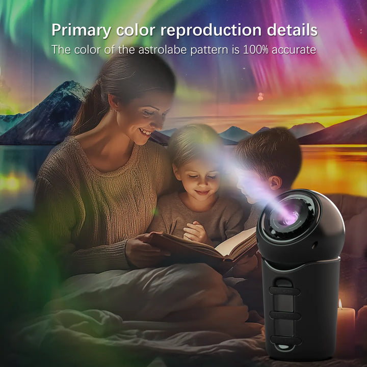 Přenosný projektor galaxie s vestavěnou baterií a výměnnými disky
