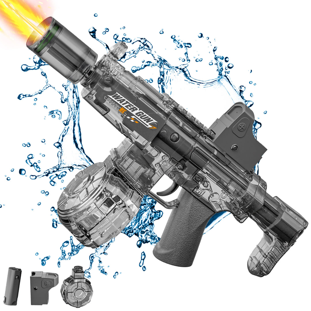 BATTLE Electric water pistol AK47 – light effects, range 8–10 m, 270 ml magazine
