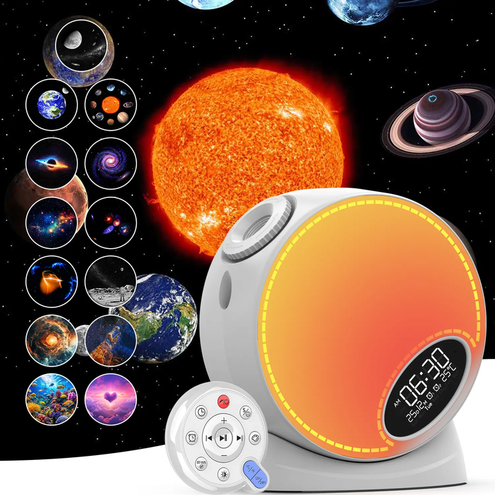 Galaxy projector with meteor feature | 13 cassettes with images in 4K quality and a Bluetooth speaker