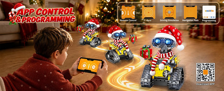 HOGOKIDS Adventní kalendář 2026 – vánoční RC robot, 483 dílků, ovládání ovladačem i aplikací