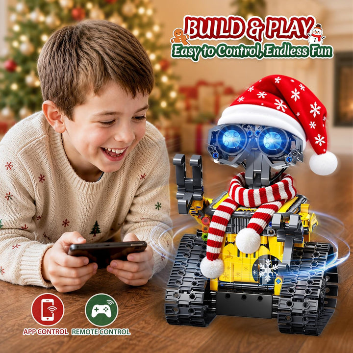 HOGOKIDS Adventní kalendář 2026 – vánoční RC robot, 483 dílků, ovládání ovladačem i aplikací