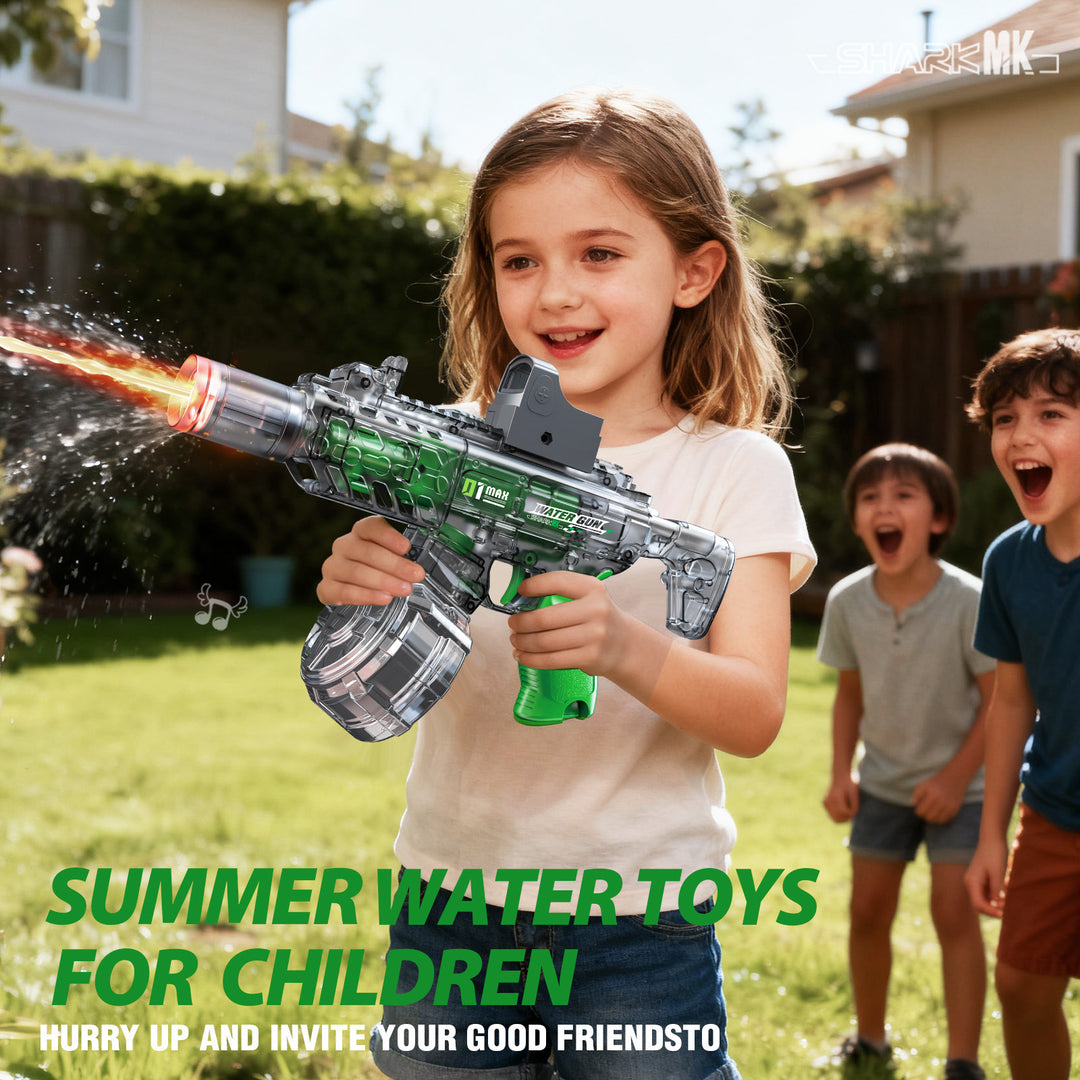 BATTLE Electric water pistol AK47 – light effects, range 8–10 m, 270 ml magazine