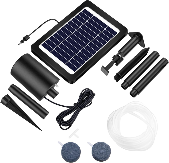 Fapiere Solar Pond Aerator AP015 - 2200 mAh Battery, 3 Operating Modes, 4 W