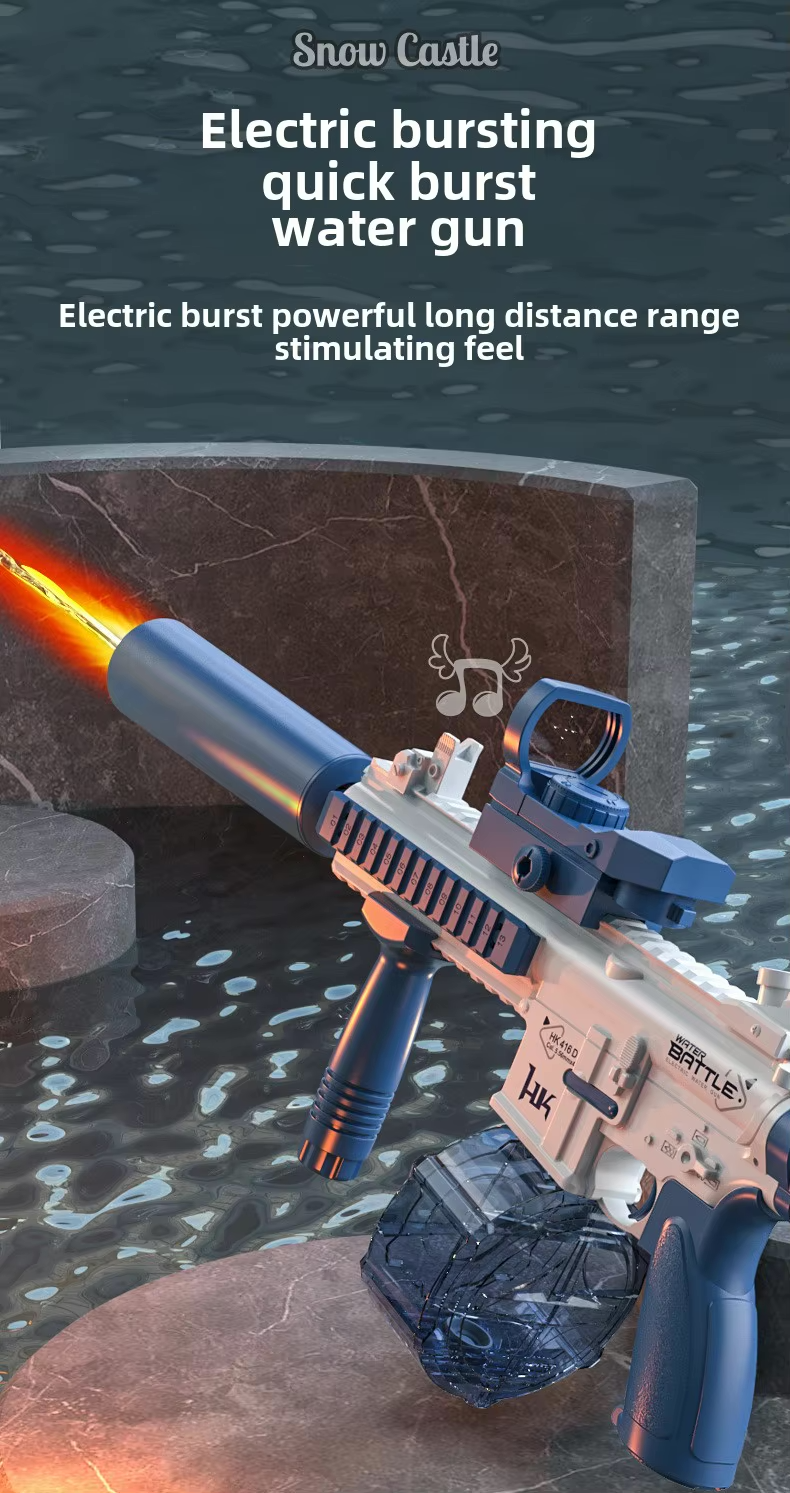 M416 Electric Water Pistol | 10m range, 2 magazines, automatic firing
