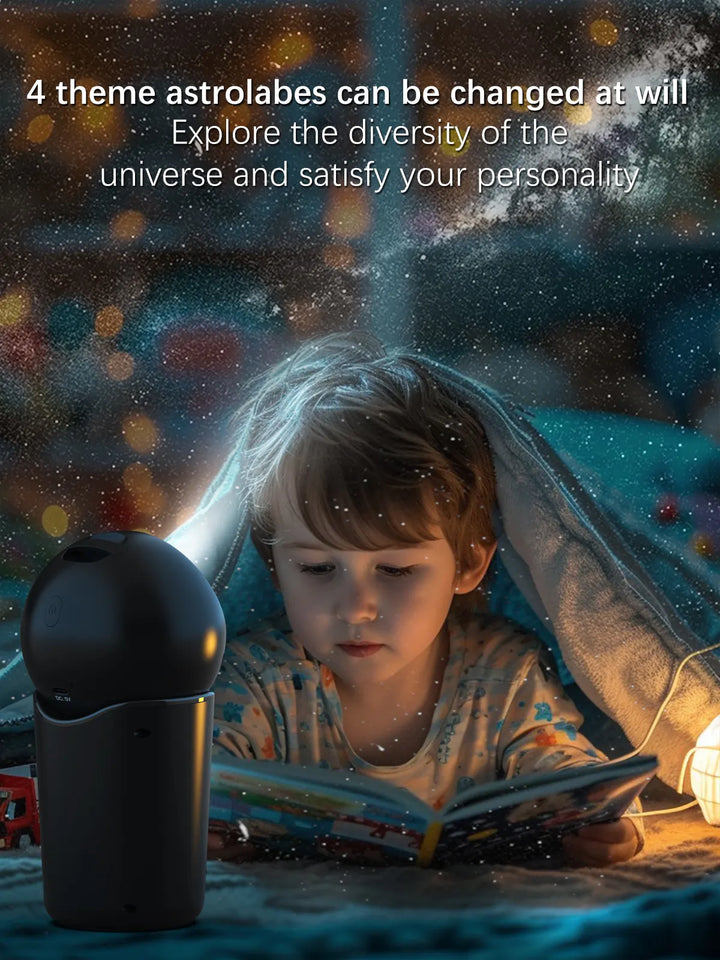 Přenosný projektor galaxie s vestavěnou baterií a výměnnými disky