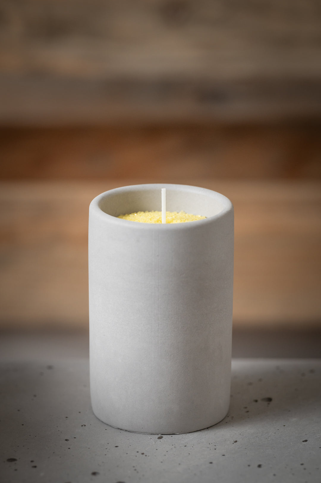 Poured candle in handmade concrete | Various scents and colors