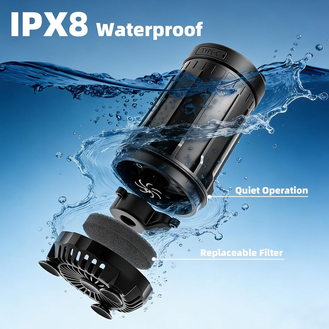 Uplayteck Portable Camping Shower with 8000mAh Battery – High Water Pressure, LED Display, and IPX8