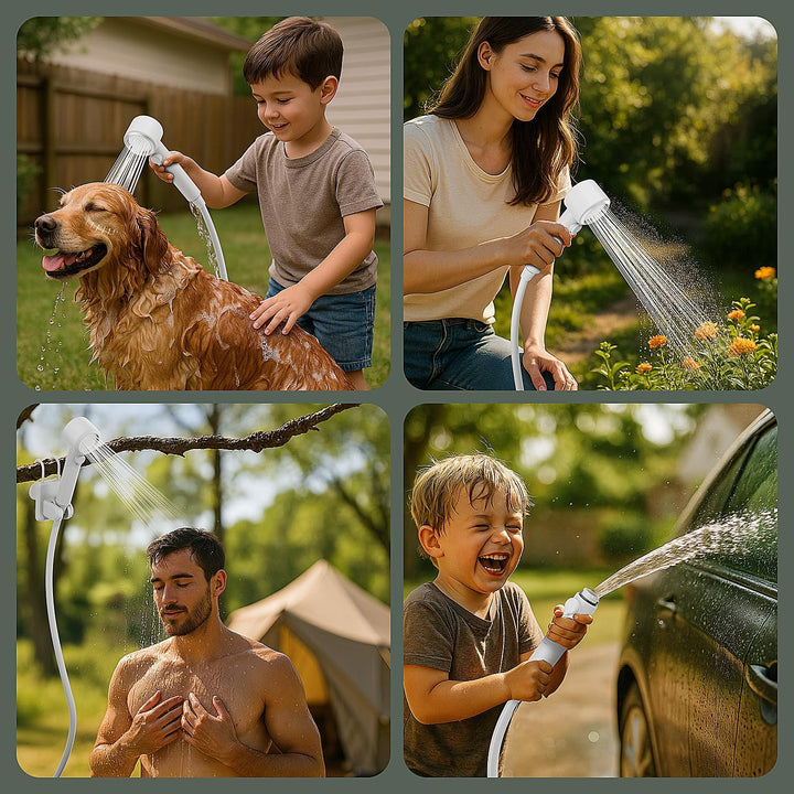 Mytrix Portable Camping Shower – High Water Pressure 10 l/min, 7800 mAh, and 4 Spray Modes