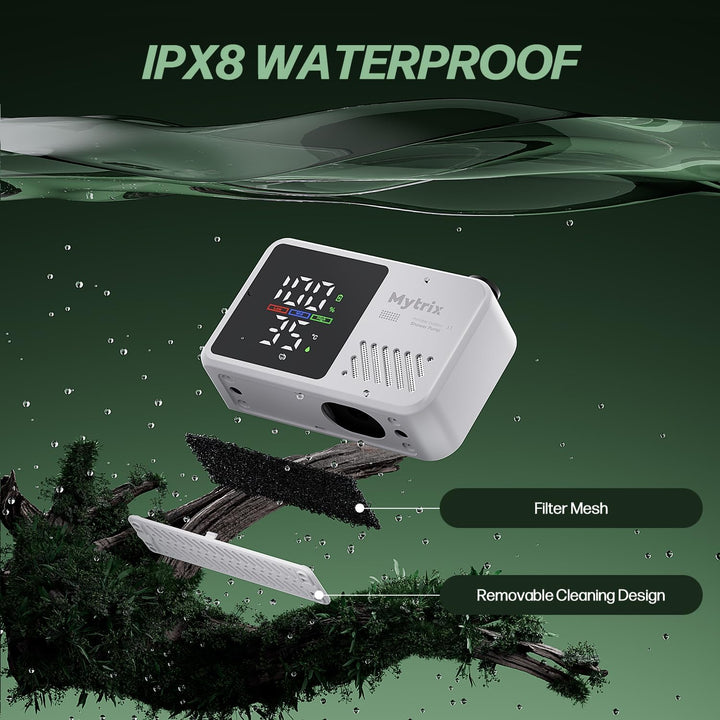 Mytrix Portable Camping Shower – High Water Pressure 10 l/min, 7800 mAh, and 4 Spray Modes