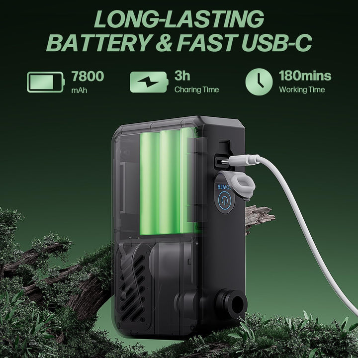 Mytrix Portable Camping Shower – High Water Pressure 10 l/min, 7800 mAh, and 4 Spray Modes