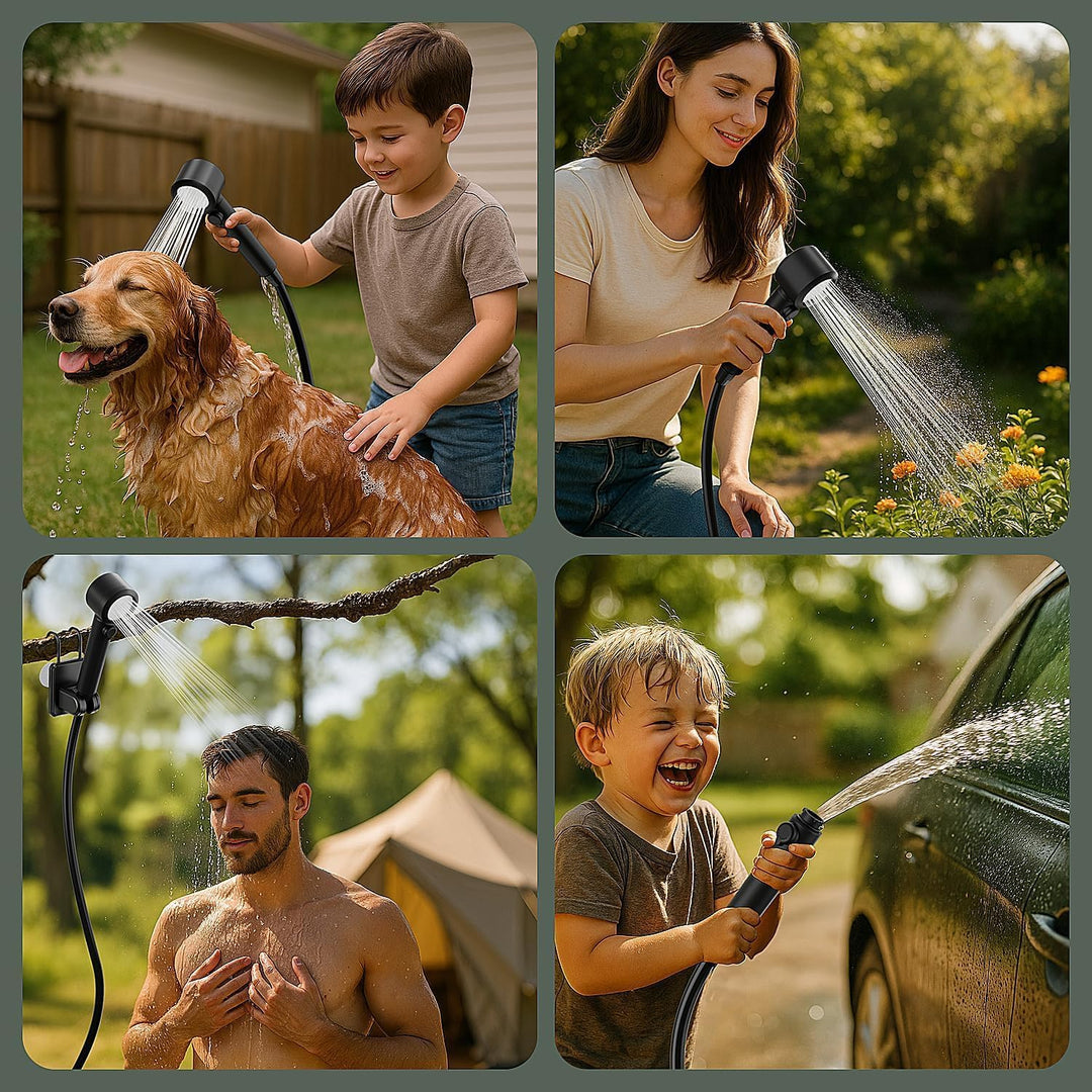 Mytrix Portable Camping Shower – High Water Pressure 10 l/min, 7800 mAh, and 4 Spray Modes