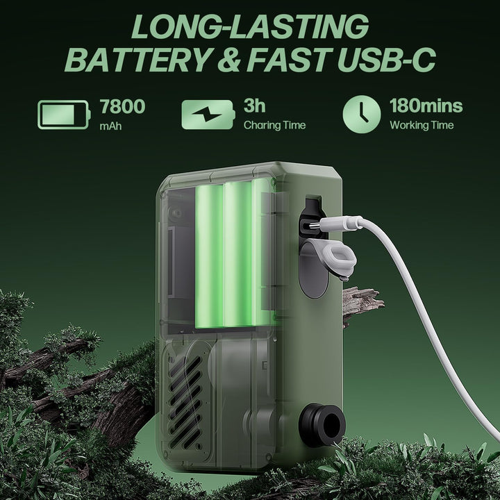 Mytrix Portable Camping Shower – High Water Pressure 10 l/min, 7800 mAh, and 4 Spray Modes