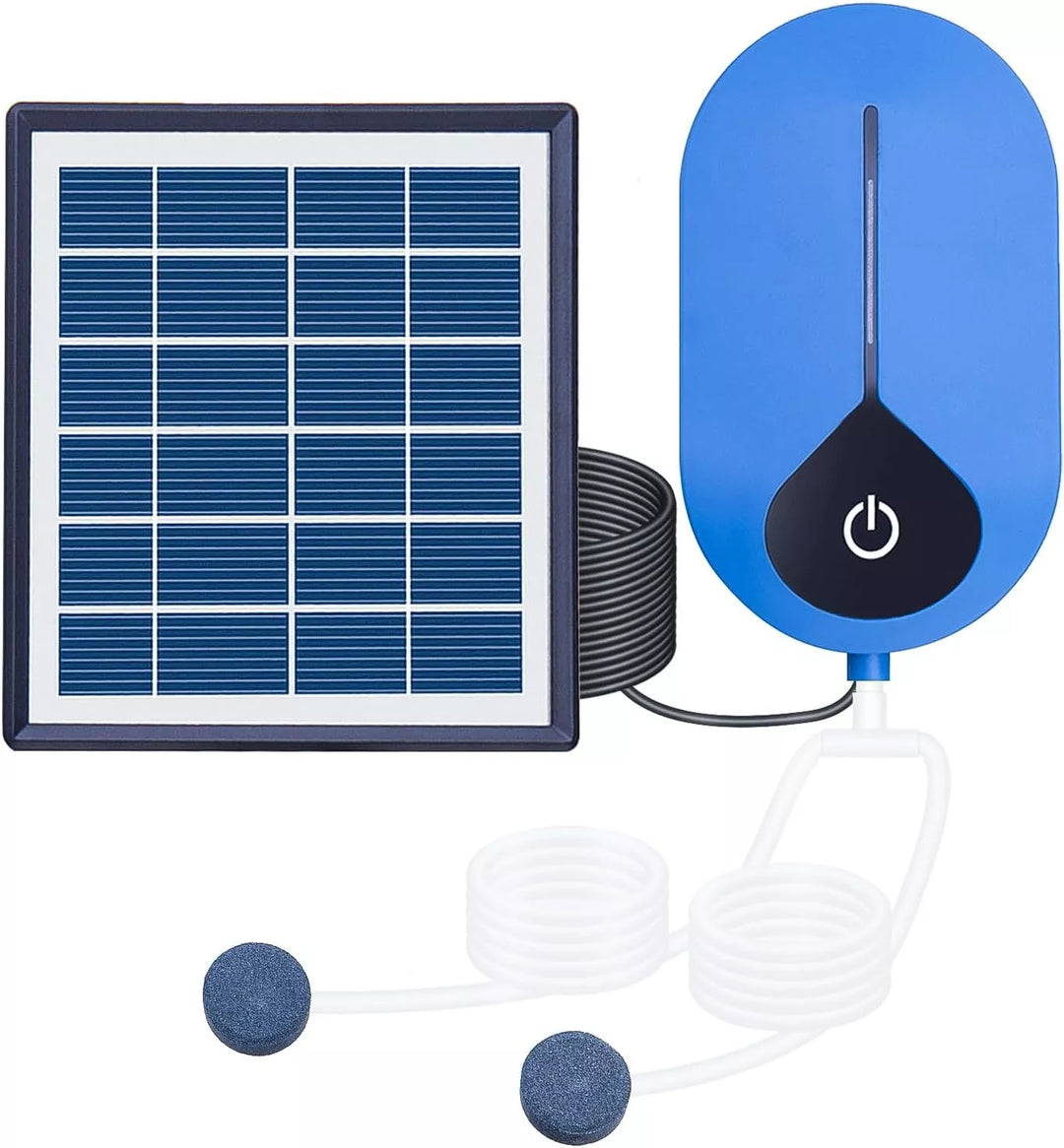 Solární provzdušňovač jezírka AP008 – 3600 mAh baterie, 3 režimy provozu, 1,5 W panel
