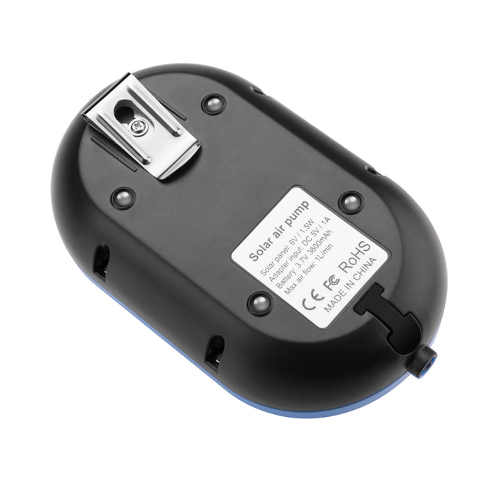 Solární provzdušňovač jezírka AP008 – 3600 mAh baterie, 3 režimy provozu, 1,5 W panel