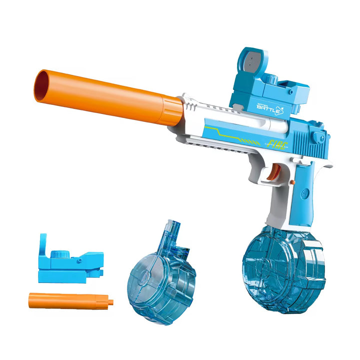 Elektrická vodní pistole DESERT EAGLE – světelné efekty, dostřel 8–10 m, 425 ml zásobník