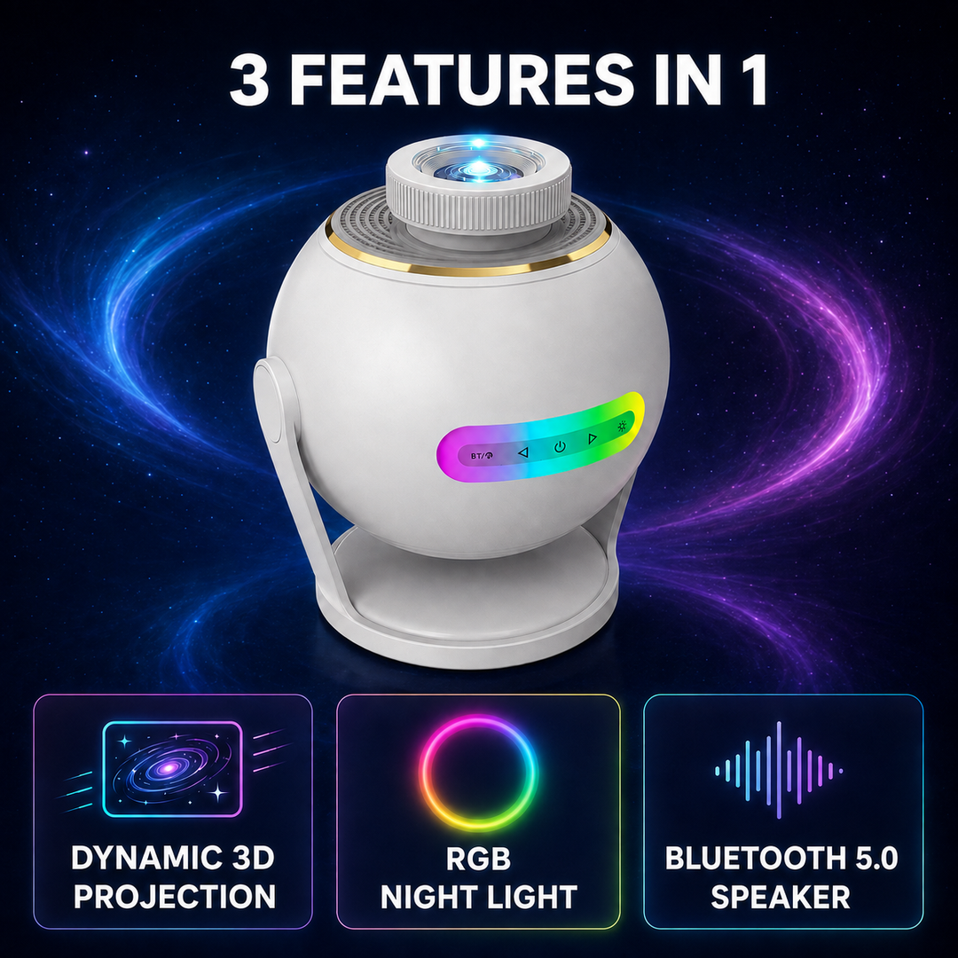 Nanxin Dynamický 3D projektor galaxie SK19 – 60 video scén, Bluetooth reproduktor a dálkové ovládání